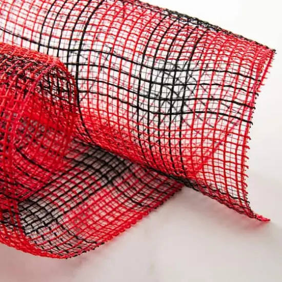 10" x 19ft. Red & Black Buffalo Check Mesh by Celebrate It&trade; {3}