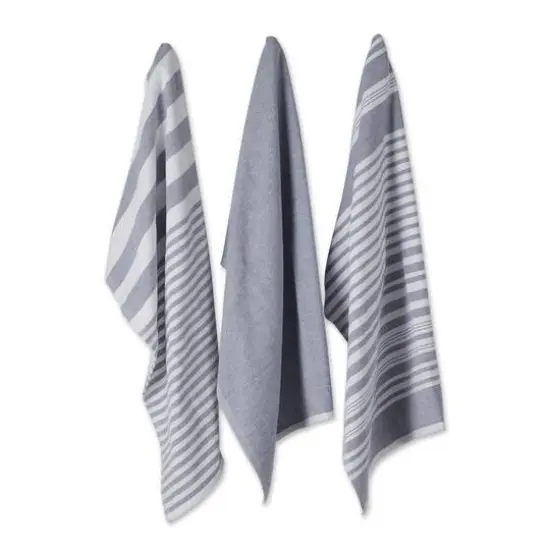 DII&reg; French Blue French Terry Dish Towels, 3ct. {1}