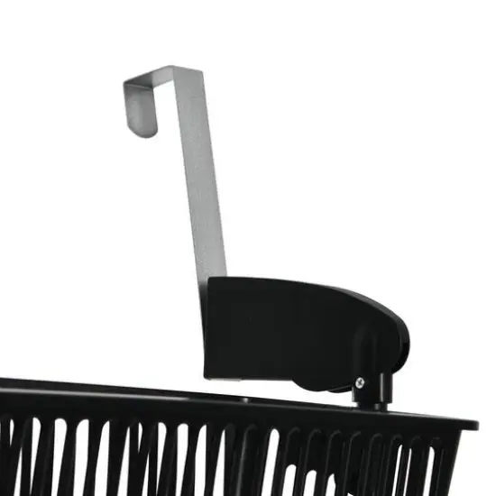 Household Essentials Over the Door Basket Storage Rack Black {8}