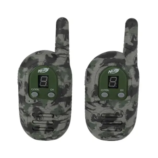 Nerf Camo Green 1 Mile 3 Channel Walkie Talkies, 2ct. {1}
