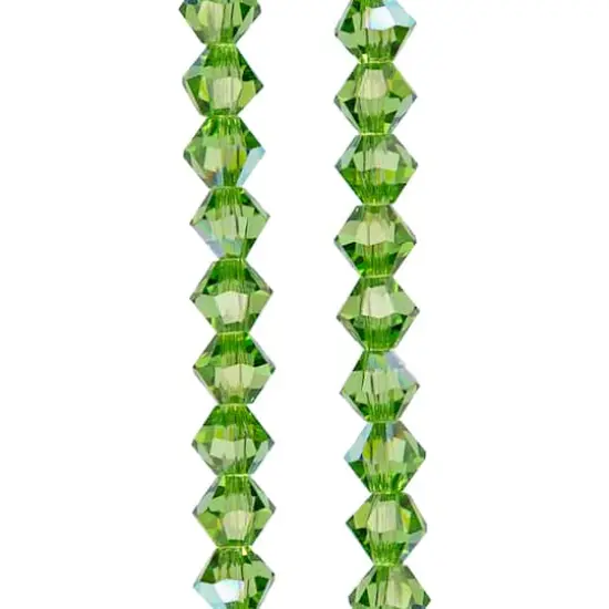 Preciosa Glass Crystal Bicone Beads, 4mm by Bead Landing&trade; Peridot AB {1}