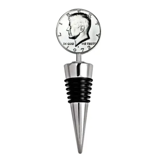 Proof JFK Half Dollar Coin Wine Stopper {1}