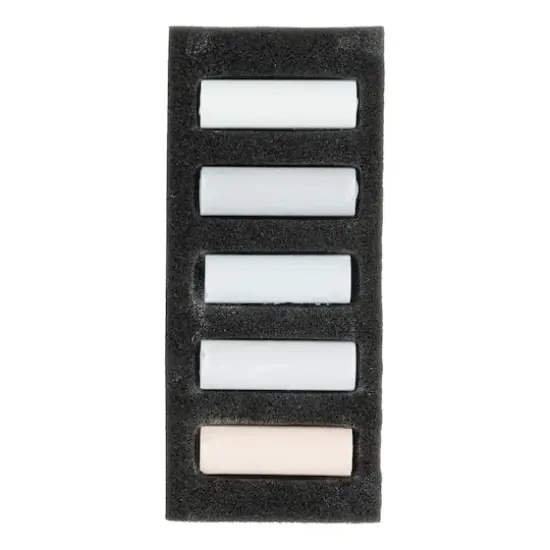 Rembrandt 5 Color Light Grays Half Stick Soft Pastel Set {3}