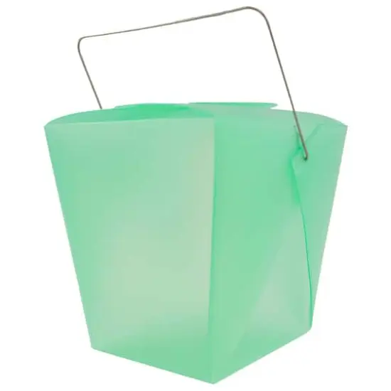 JAM Paper Green Large Plastic Chinese Takeout Container, 6ct. {1}