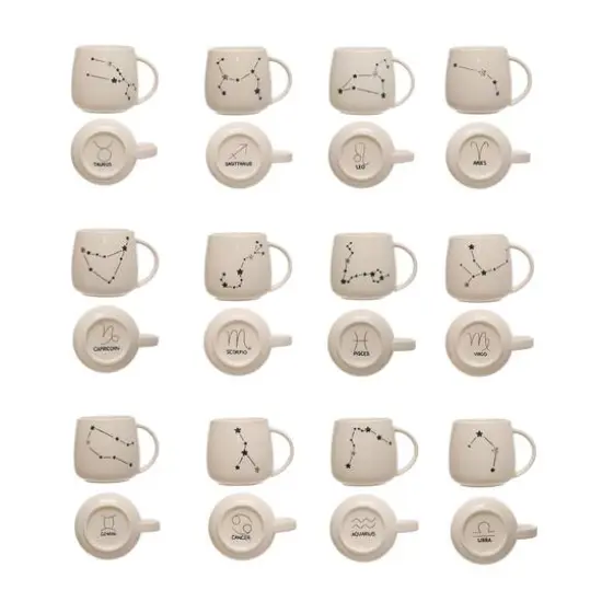 Hello Honey&reg; 5" Western Zodiac Stoneware Mug Set {1}