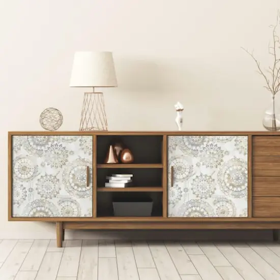 RoomMates Bohemian Medallion Peel & Stick Wallpaper Tan and Blue {6}