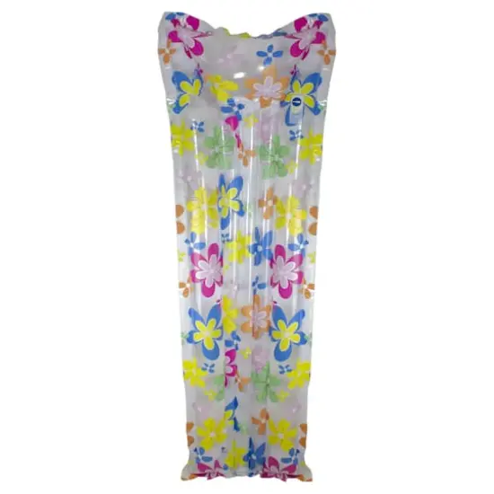 Pool Central 6ft. Multicolor Flowers Inflatable Swimming Pool Float {1}