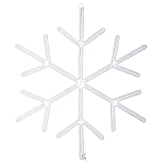 18" Neon Style Lighted Snowflake Wall Accent {7}
