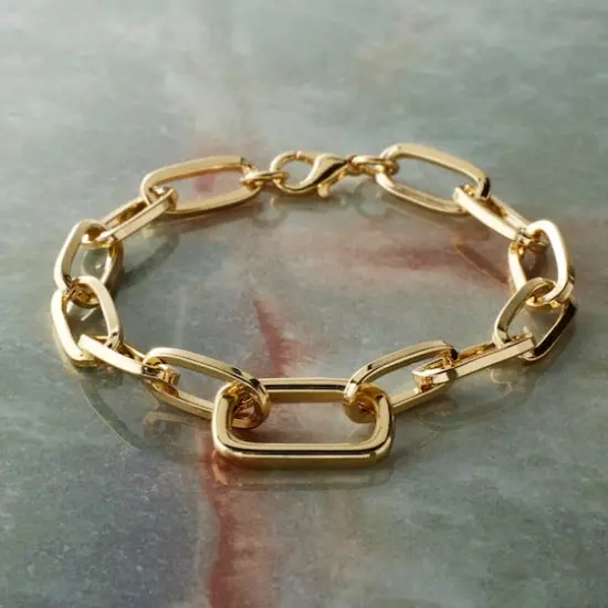 14K Gold Plated Paperclip Bracelet by Bead Landing&trade; {3}