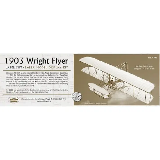 Paul K. Guillow 1903 Wright Brother Flyer Laser Cut Model {3}