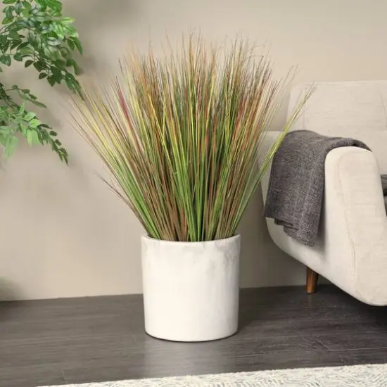 3ft. Green Onion Grass Artificial Plant with Black Pot {3}