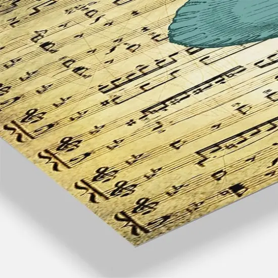 Designart Nautical & Coastal Blue Sea 3 Panel Oversized Wall Clock {4}