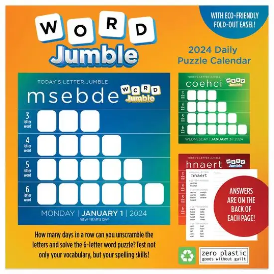 TF Publishing 2024 Word Jumble Daily Desktop Calendar {6}
