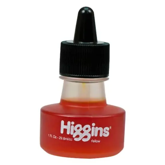 Higgins Drawing Ink, 1oz. Yellow {1}