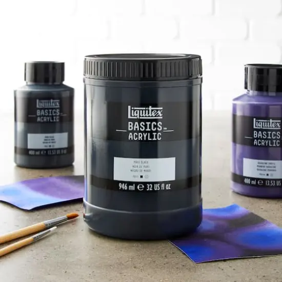 Liquitex&reg; BASICS&trade; Acrylic Paint Jar, 32oz.Mars Black {3}