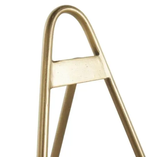 Gold Metal Arched Foldable Display Easel with Vine Emblem Set {8}