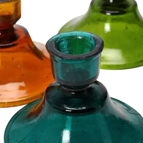 Hello Honey&reg; Multicolor Glass Taper Candle Holder Set {3}