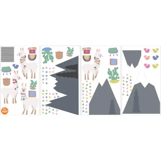 WallPops Laid Back Llamas Wall Art Kit {3}