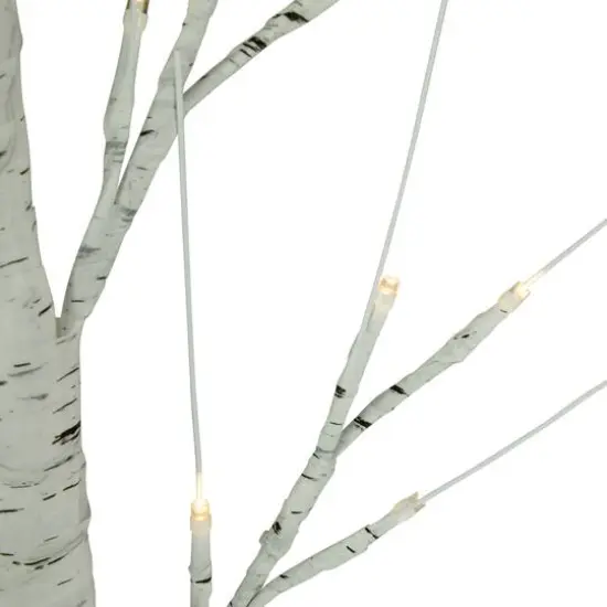 24" LED White Birch Twig Tree Decoration {7}