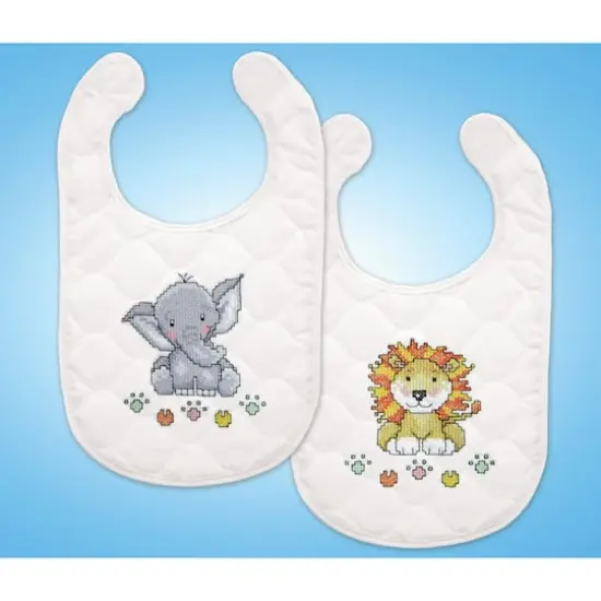 Design Works™ In The Jungle Bibs Stamped Cross Stitch Kit {4}