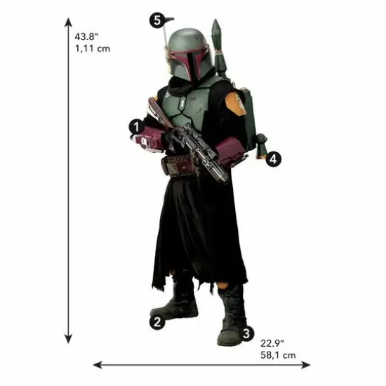 RoomMates Star Wars The Mandalorian Boba Fett Peel & Stick Giant Wall Decal {5}