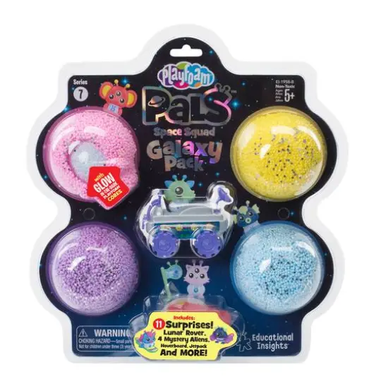 Educational Insights Space Squad Purple, Sparkle Pink, Sparkle Blue & Sparkle Yellow Playfoam Galaxy Pack {1}