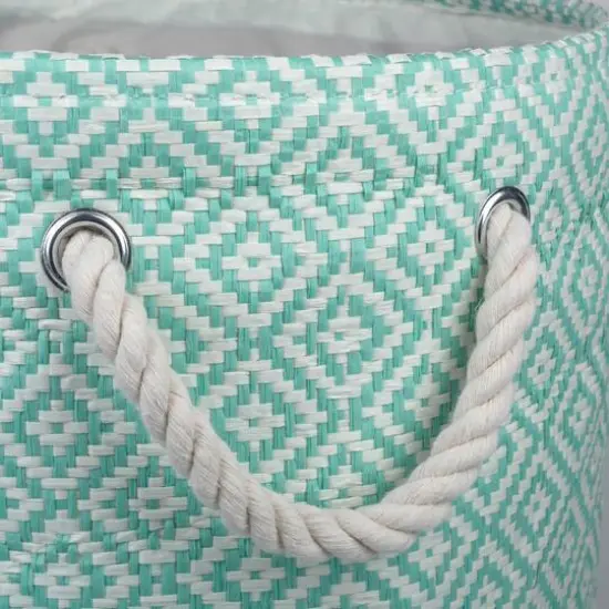 DII&reg; Large Round Geo Diamond Paper Bin Aqua {4}