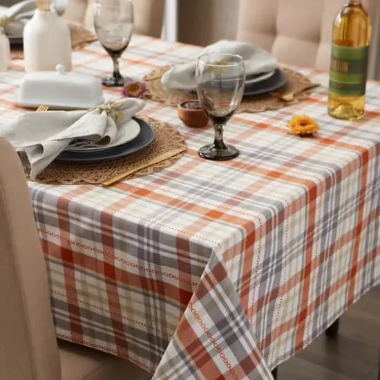 DII&reg; 84" Autumn Afternoon Plaid Tablecloth {6}