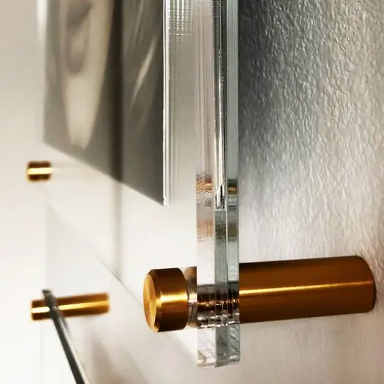 Wexel Art 12'' x 12'' Acrylic Floating Frame for Album Covers with Gold Hardware {6}