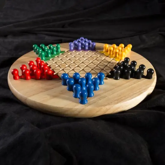 Toy Time Wooden Chinese Checkers Board Game Set {6}