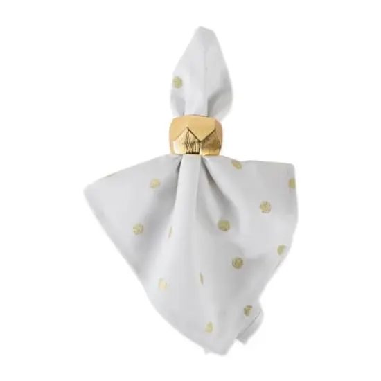 DII&reg; White & Gold Metallic Polka Dot Napkin, 4ct. {3}