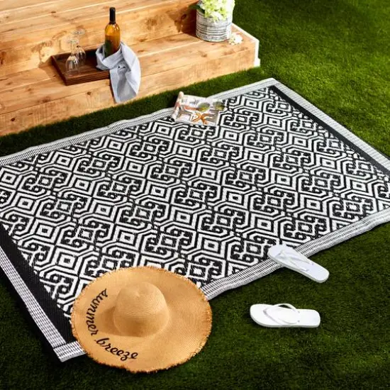 DII&reg; Black Moroccan Rug, 4ft. x 6ft. {5}