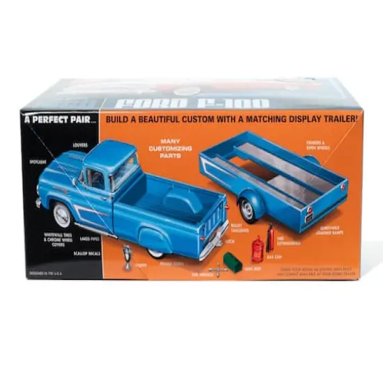AMT® 1960 Ford F-100 Pickup with Trailer 1:25 Scale Model Kit {5}