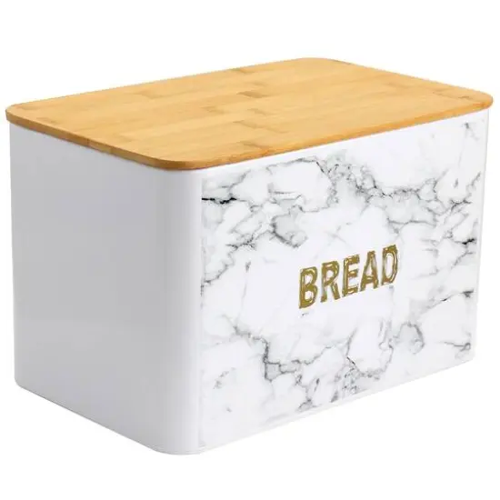 MegaChef Marble Iron Canister Set {5}