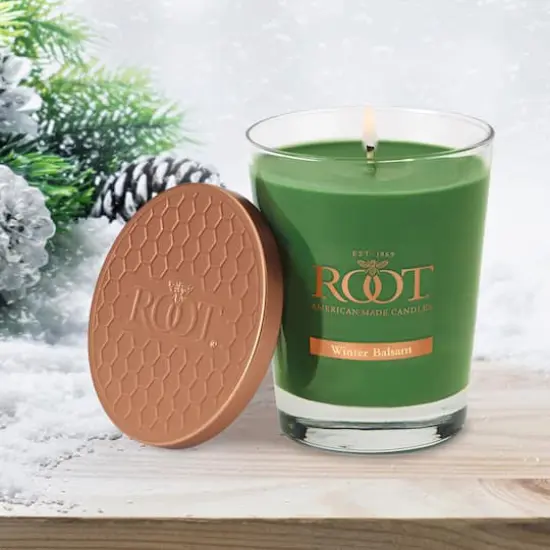 Root Candles 10.5oz. Large Scented Honeycomb Veriglass Jar Candle Winter Balsam {4}