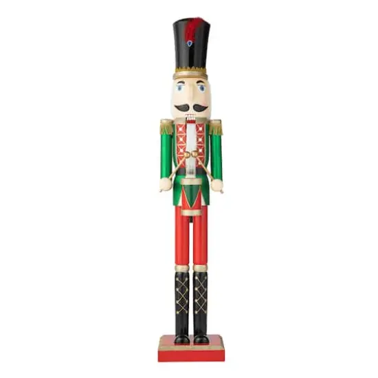 Glitzhome&reg; 54" Wooden Christmas Glitter Soldier Nutcracker {1}
