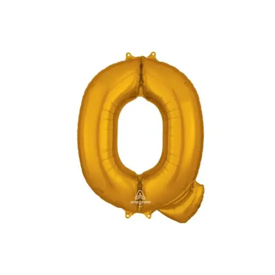32" Gold Letter Foil Balloon Q {1}
