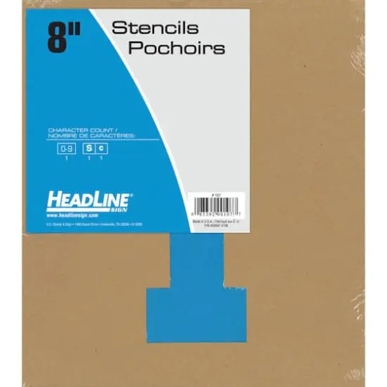 Headline/Geotype 8" Numbers Stencils {1}