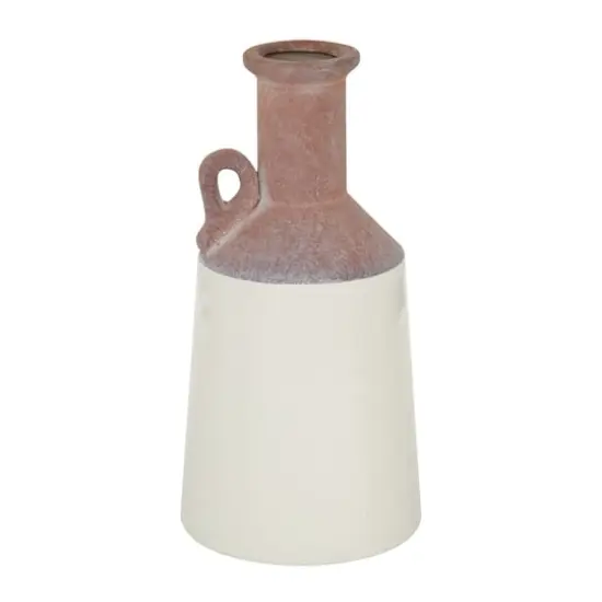 White Ceramic Farmhouse Vase, 12" x 6" x 6" {3}