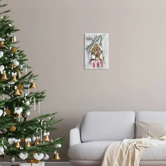 Stupell Industries Holiday Stockings Birdhouse Perched Wall Plaque Art {3}
