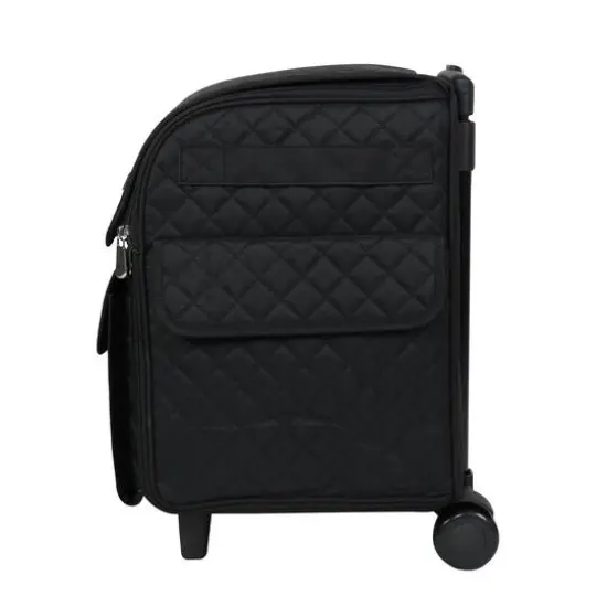 Everything Mary Black Quilted Serger Machine Rolling Storage Case {3}