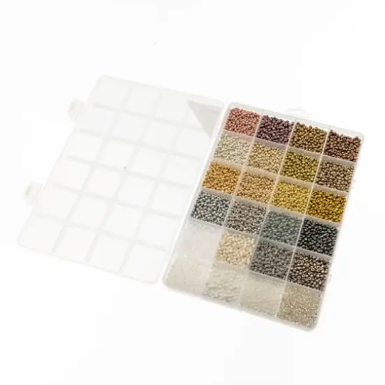 8/0 Neutral & Metallic Glass Seed Beads, 10.5oz. by Bead Landing&trade; {4}