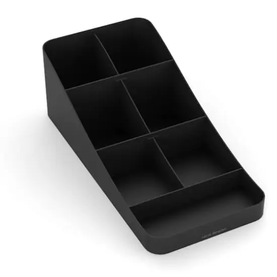 Mind Reader Black 7 Compartment Coffee and Condiment Storage Organizer {8}