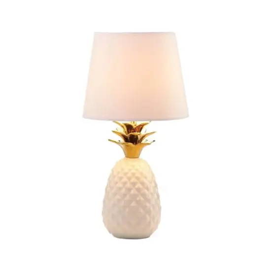 19.5" Gold Topped Pineapple Lamp {5}