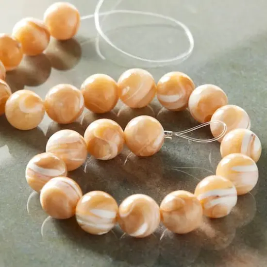 Natural Mother of Pearl Round Beads, 9mm by Bead Landing&trade; {3}