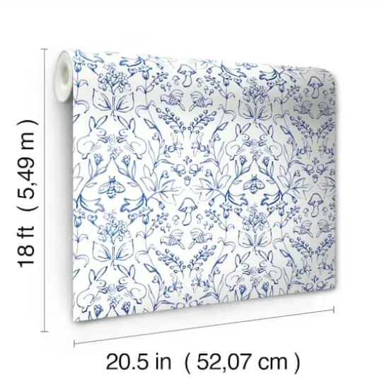 RoomMates Meadow Blue Peel & Stick Wallpaper {7}