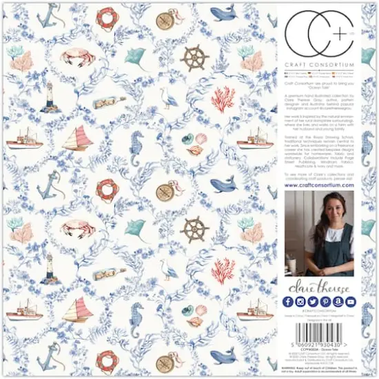 Craft Consortium Double-Sided Paper Pad 12" x 12" 40 ct. Ocean Tale {9}