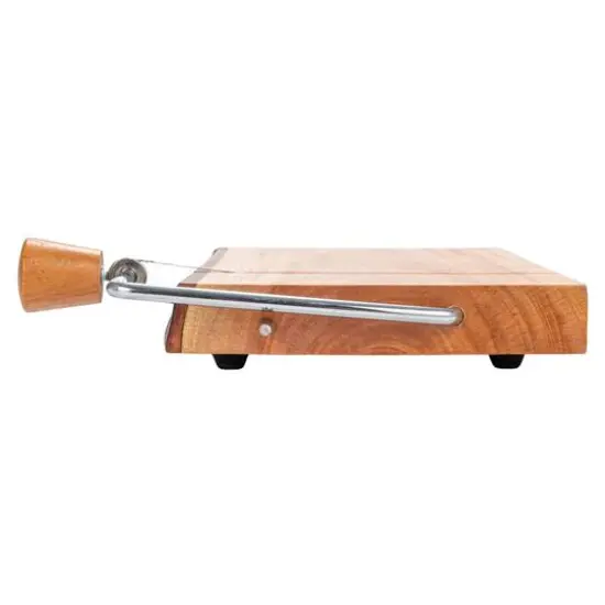 Hello Honey&reg; 10.5" Natural Wood & Metal Cheese Slicer with Bark Edge {8}
