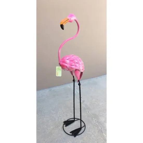 35" Tropical Tango Flamingo Statue {5}