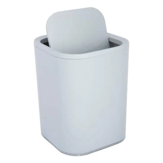 Bath Bliss Gray Acrylic 8L Waste Bin {1}